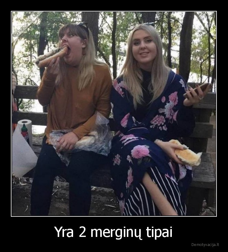 Yra 2 merginų tipai - 