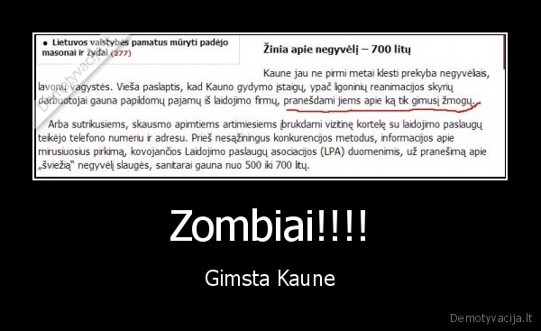 Zombiai!!!! - Gimsta Kaune