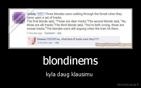 blondinems - kyla daug klausimu 