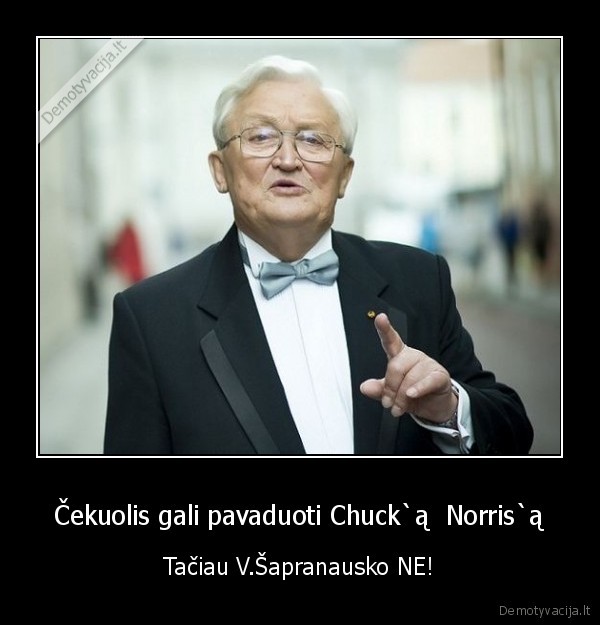 Čekuolis gali pavaduoti Chuck`ą  Norris`ą - Tačiau V.Šapranausko NE!