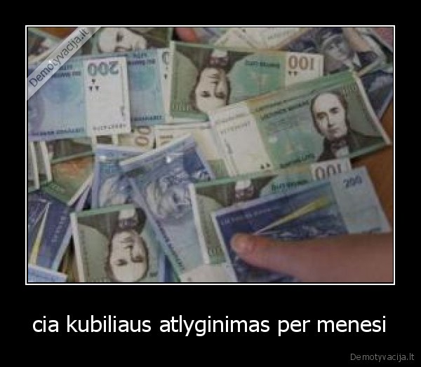 cia kubiliaus atlyginimas per menesi - 