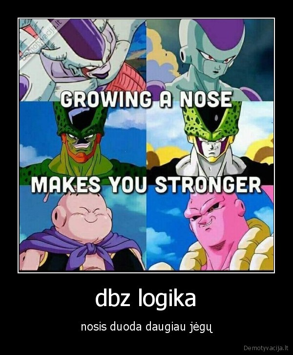 dbz logika - nosis duoda daugiau jėgų