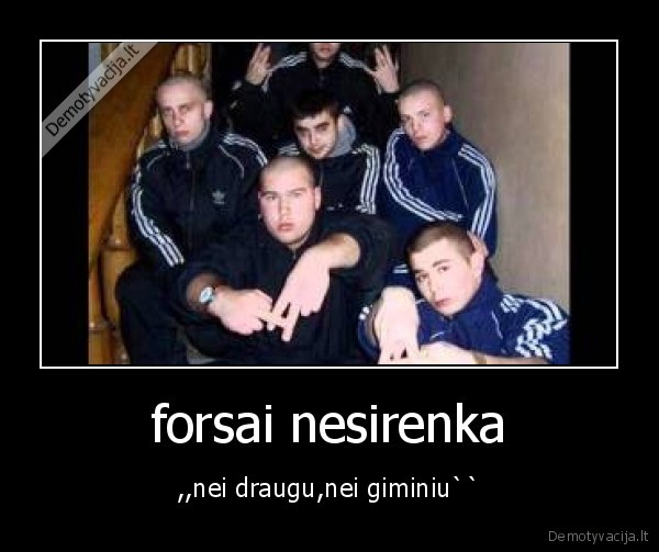 forsai nesirenka - ,,nei draugu,nei giminiu``