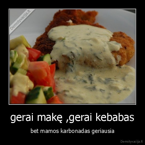 gerai makę ,gerai kebabas - bet mamos karbonadas geriausia