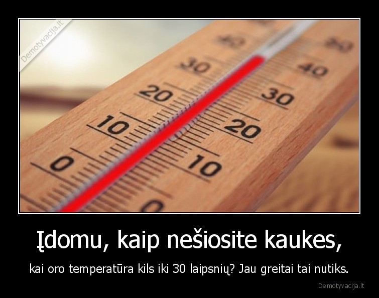 Įdomu, kaip nešiosite kaukes, - kai oro temperatūra kils iki 30 laipsnių? Jau greitai tai nutiks.