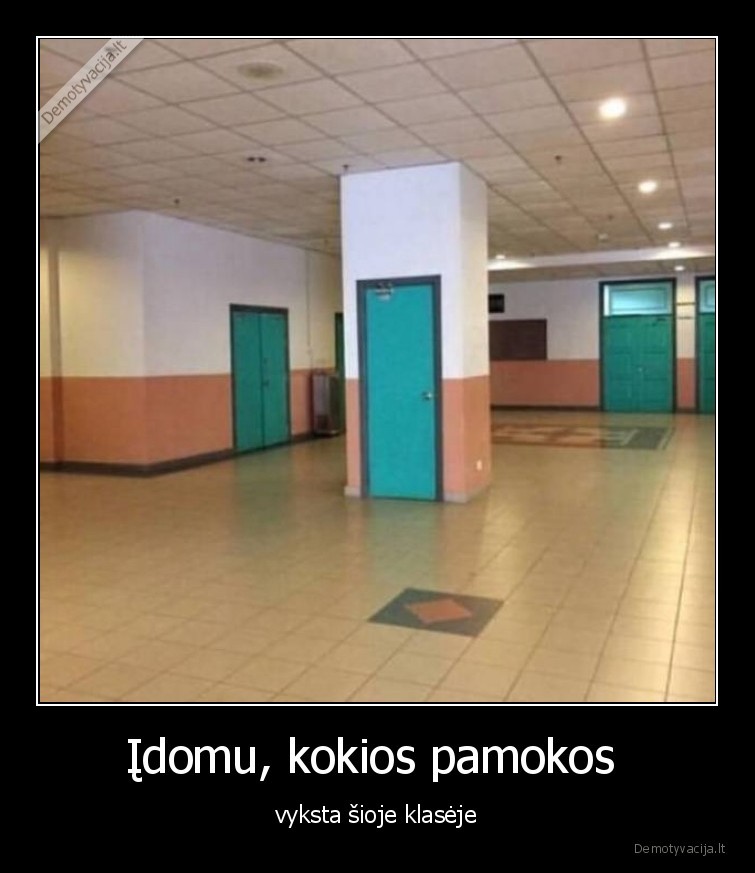 Įdomu, kokios pamokos  - vyksta šioje klasėje