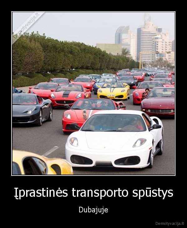 Įprastinės transporto spūstys - Dubajuje