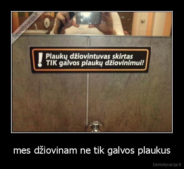 mes džiovinam ne tik galvos plaukus - 