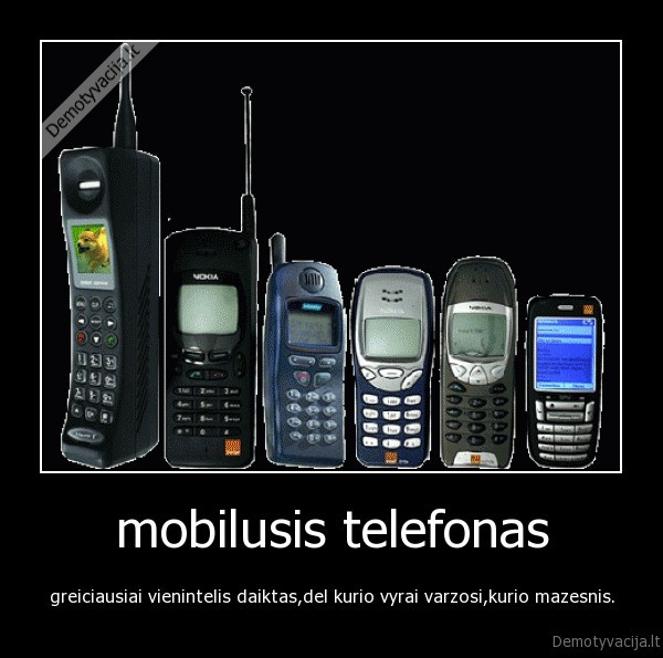 mobilusis telefonas - greiciausiai vienintelis daiktas,del kurio vyrai varzosi,kurio mazesnis.