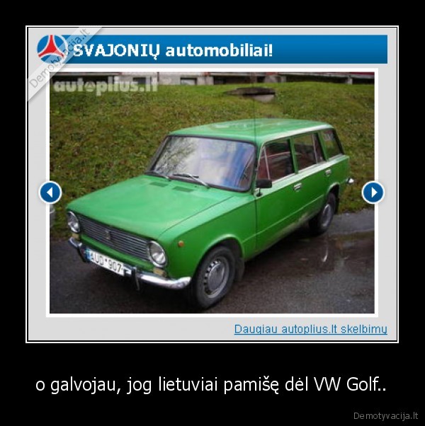 o galvojau, jog lietuviai pamišę dėl VW Golf.. - 