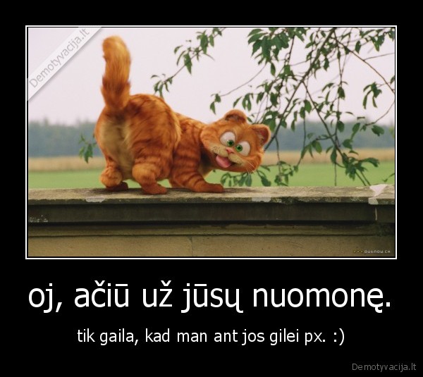 oj, ačiū už jūsų nuomonę. - tik gaila, kad man ant jos gilei px. :)