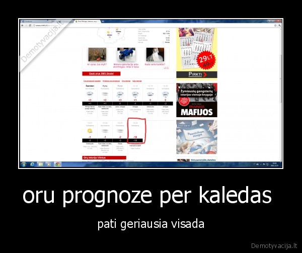 oru prognoze per kaledas  - pati geriausia visada