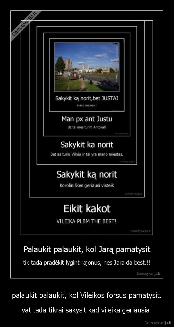 palaukit palaukit, kol Vileikos forsus pamatysit. - vat tada tikrai sakysit kad vileika geriausia 
