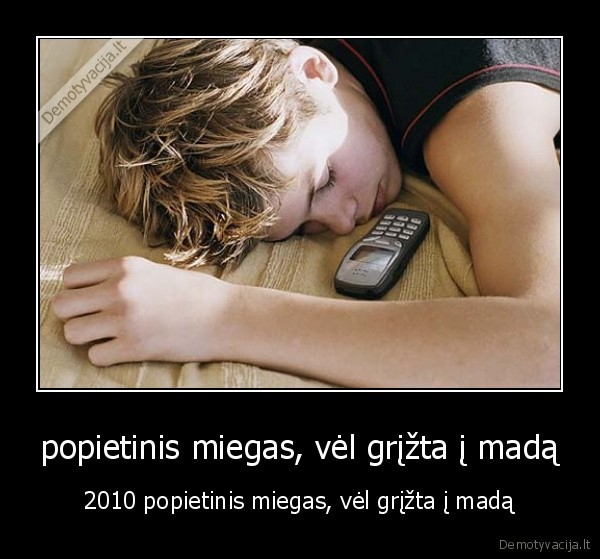 popietinis miegas, vėl grįžta į madą - 2010 popietinis miegas, vėl grįžta į madą