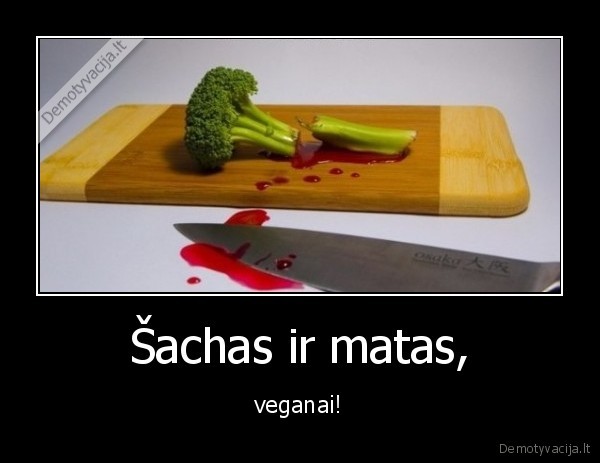 Šachas ir matas, - veganai!