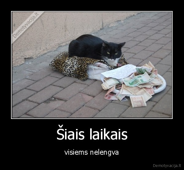 Šiais laikais - visiems nelengva