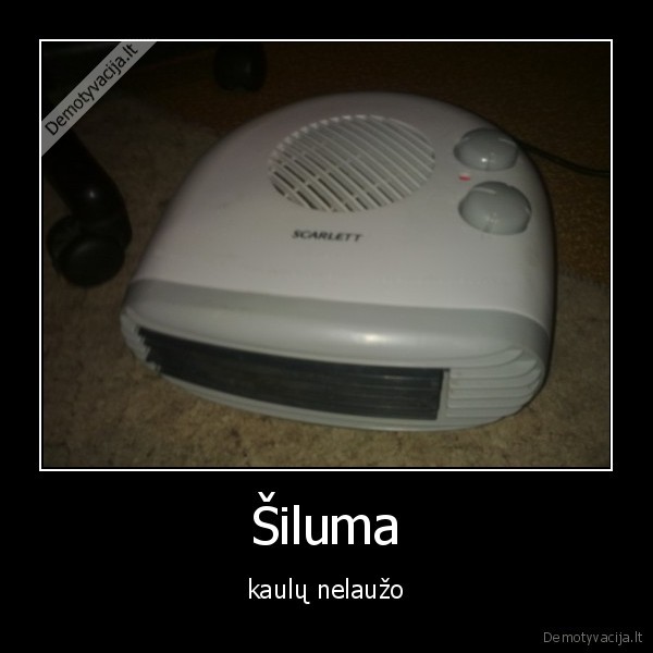Šiluma - kaulų nelaužo