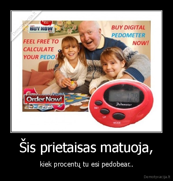 Šis prietaisas matuoja, - kiek procentų tu esi pedobear..