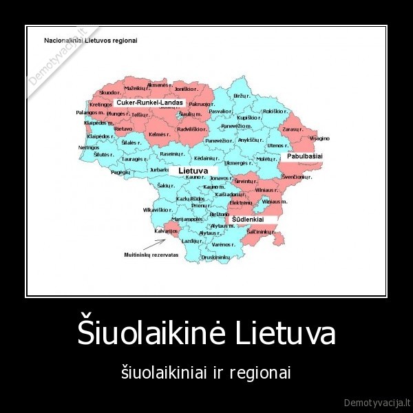 Šiuolaikinė Lietuva - šiuolaikiniai ir regionai