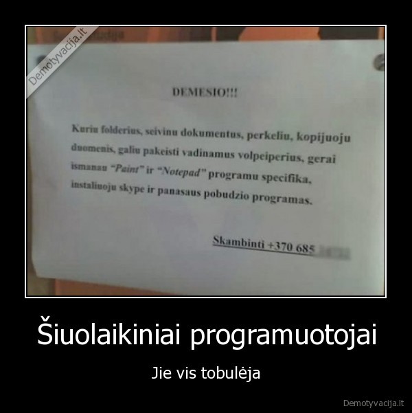 Šiuolaikiniai programuotojai - Jie vis tobulėja