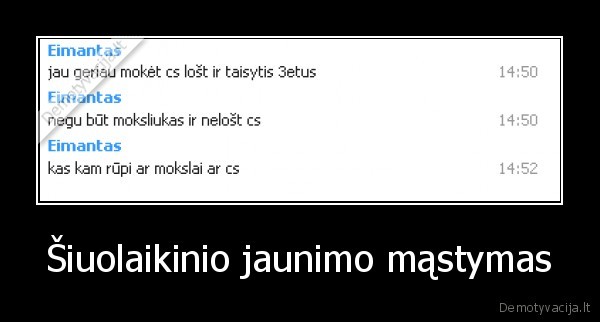 Šiuolaikinio jaunimo mąstymas - 