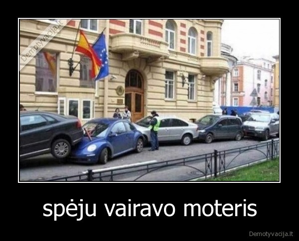 spėju vairavo moteris - 