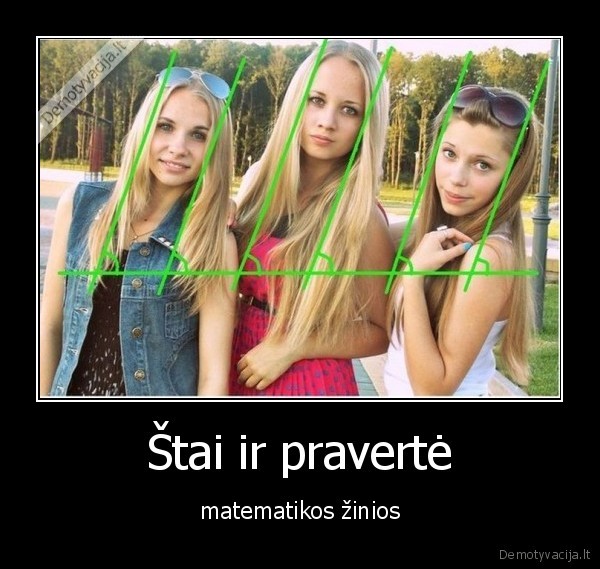 Štai ir pravertė - matematikos žinios