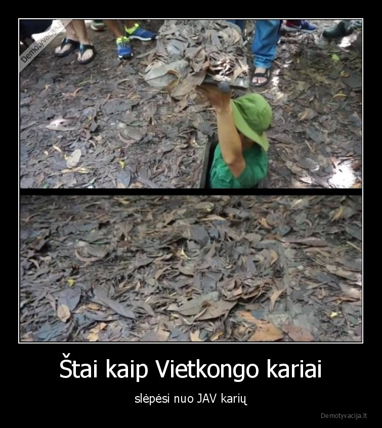 Štai kaip Vietkongo kariai - slėpėsi nuo JAV karių