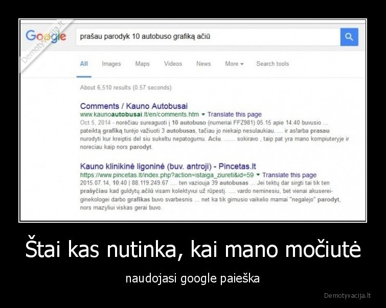 Štai kas nutinka, kai mano močiutė - naudojasi google paieška