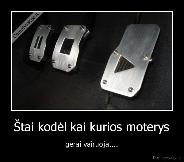 Štai kodėl kai kurios moterys - gerai vairuoja....