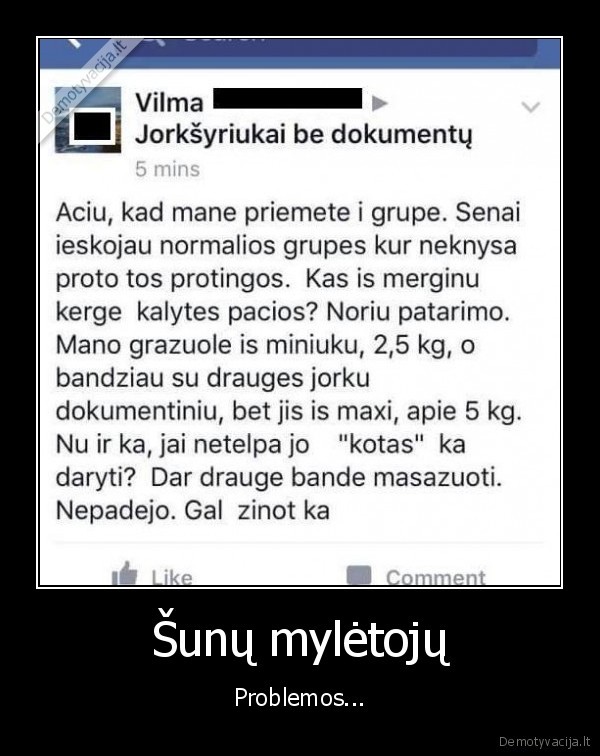 Šunų mylėtojų - Problemos...