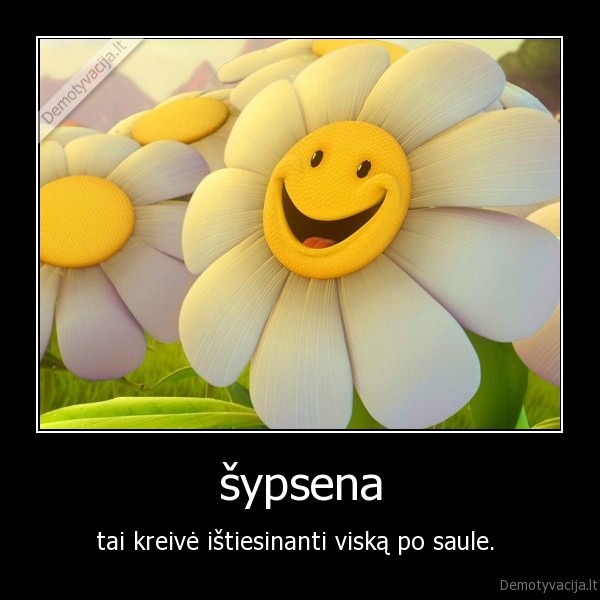 šypsena - tai kreivė ištiesinanti viską po saule. 