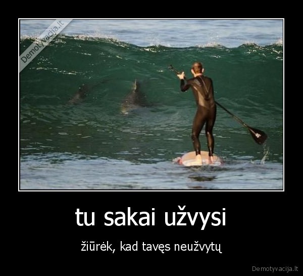 tu sakai užvysi - žiūrėk, kad tavęs neužvytų