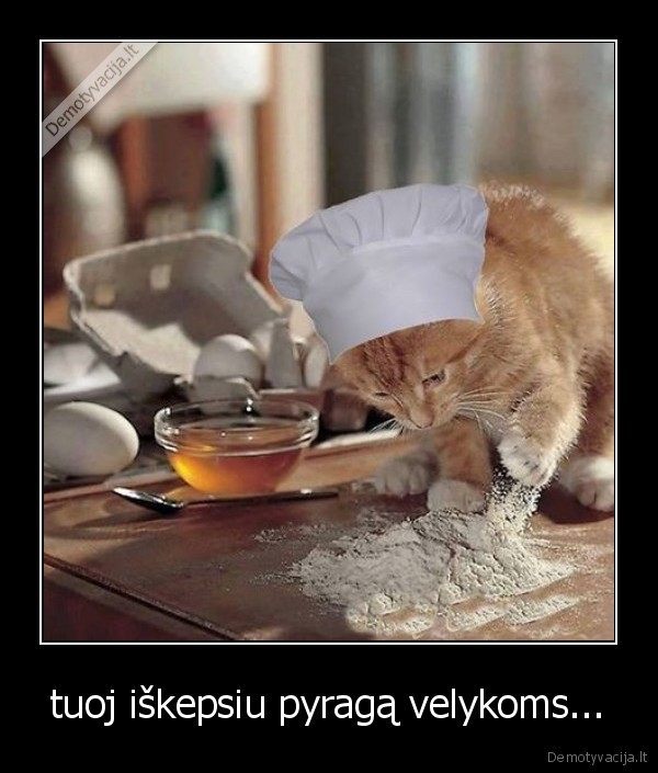 tuoj iškepsiu pyragą velykoms... - 