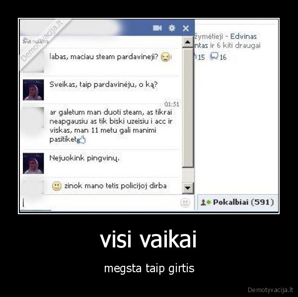 visi vaikai - megsta taip girtis