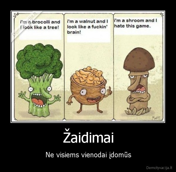 Žaidimai - Ne visiems vienodai įdomūs