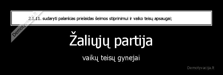 Žaliųjų partija - vaikų teisų gynejai