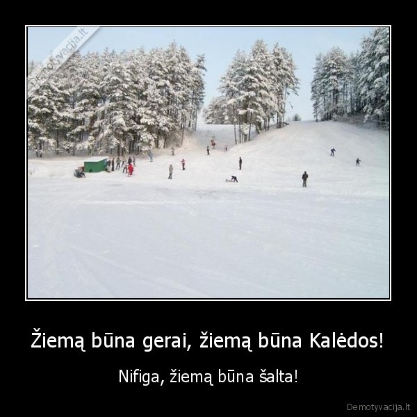 Žiemą būna gerai, žiemą būna Kalėdos! - Nifiga, žiemą būna šalta!