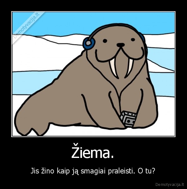 Žiema. - Jis žino kaip ją smagiai praleisti. O tu?