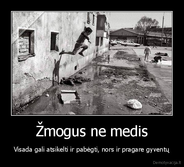 Žmogus ne medis - Visada gali atsikelti ir pabėgti, nors ir pragare gyventų