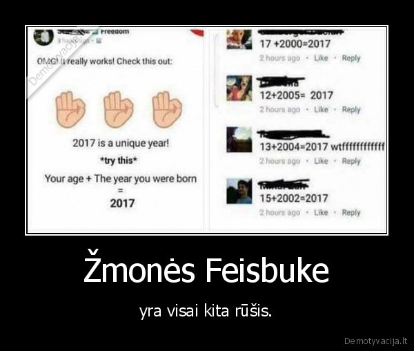 Žmonės Feisbuke - yra visai kita rūšis.