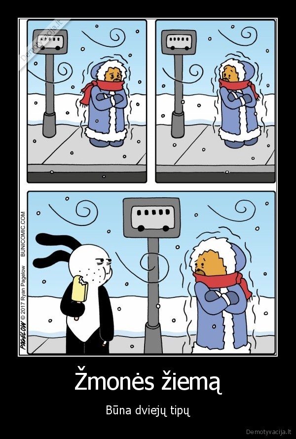 Žmonės žiemą - Būna dviejų tipų