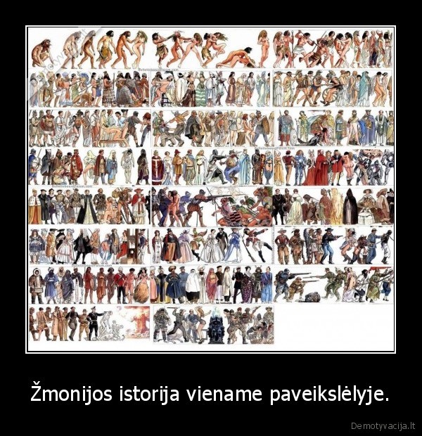 Žmonijos istorija viename paveikslėlyje. - 