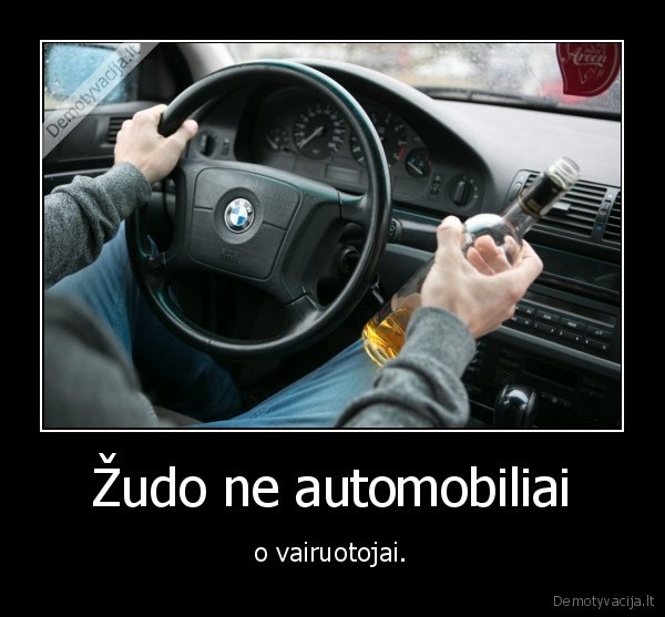 Žudo ne automobiliai -  o vairuotojai. 