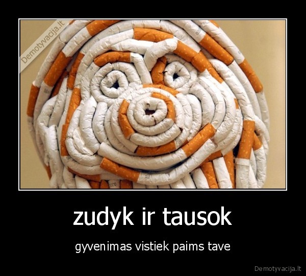 zudyk ir tausok - gyvenimas vistiek paims tave